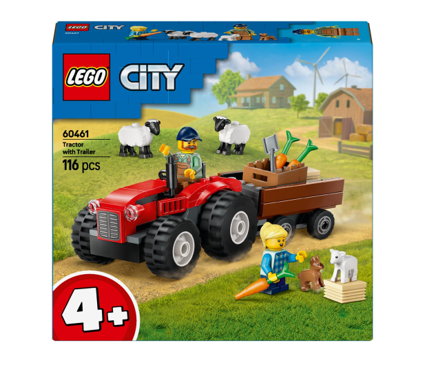 LEGO City 60461 Czerwony traktor z przyczepą i owocami - 1284267 - zdjęcie